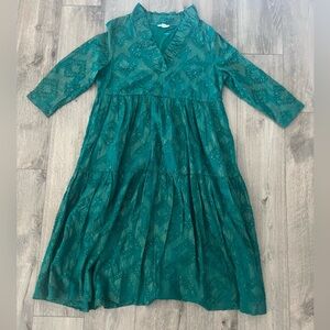 Green and gold Crown and Ivy dress